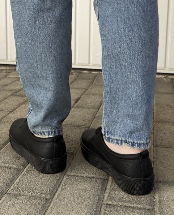 Ανδρικά μαύρα Casual Sneakers δερματίνη με κορδόνια 0772020BT φωτογραφία